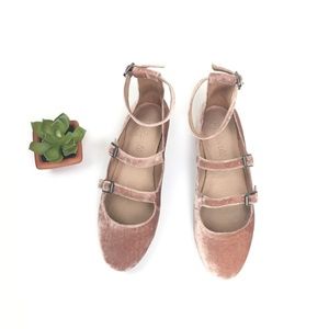 MADEWELL Julie Flat in Velvet Pink Mauve